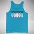 Transgender Pride Flag Christmas Lights Premium Tank Top - Neon Blue